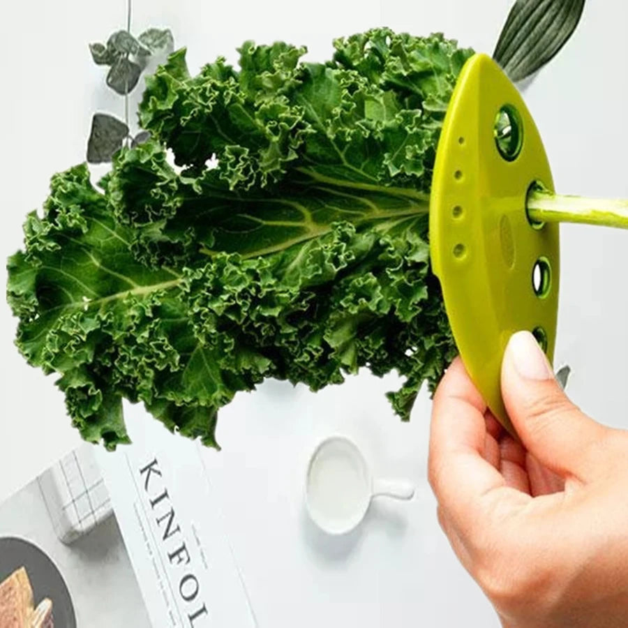 8-Hole Herb Leaf Stripper Tool โ Multi functional Vegetable Stem Remover for Kitchen Use