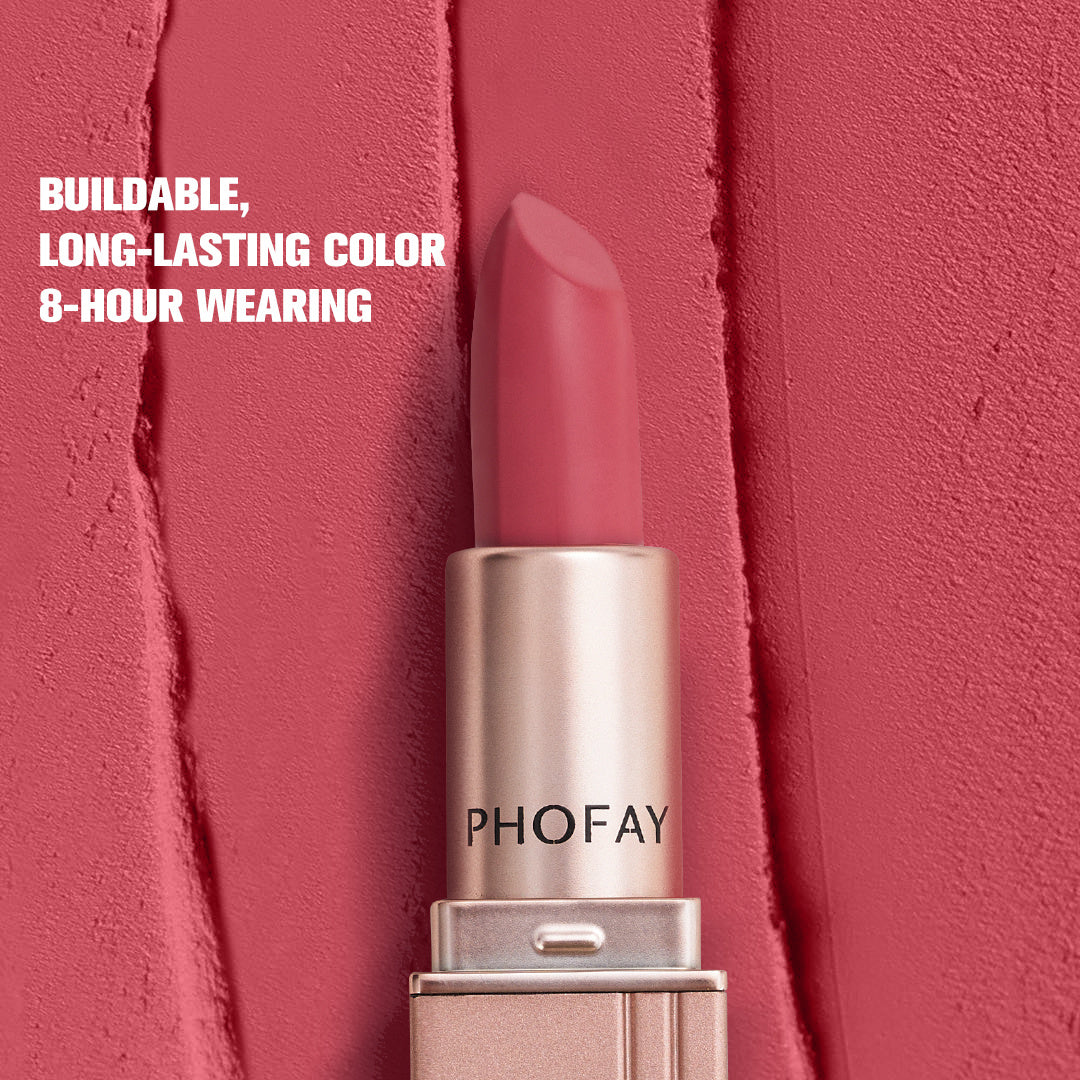 PHOFAY™ Velvet Matte Lipstick – Long-Lasting & Waterproof