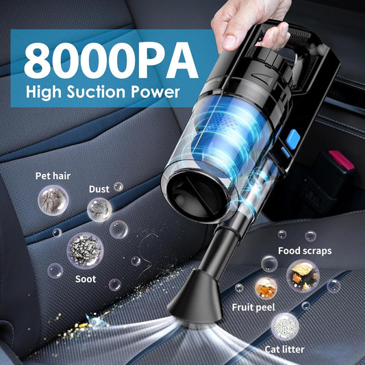 17-in-1 Premium Car Detailing Kit with Handheld Vacuum & Interior Cleaning Tools – Fast US Shipping