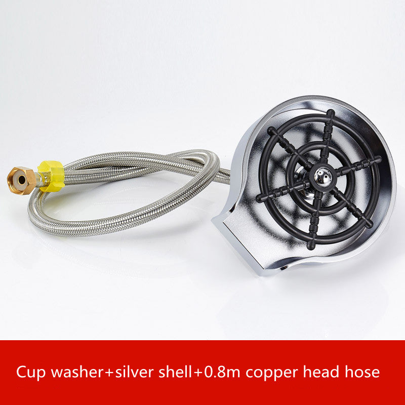 Bar Counter Cup Washer Sink – High-Pressure Spray Automatic Faucet Coffee Pitcher Wash Tool