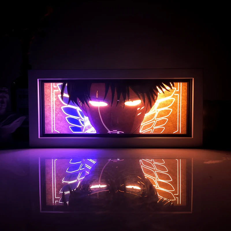 Demon Slayer 3D Paper-Cut Light Box β Remote Control LED Anime Night Lamp for Bedroom & Gift