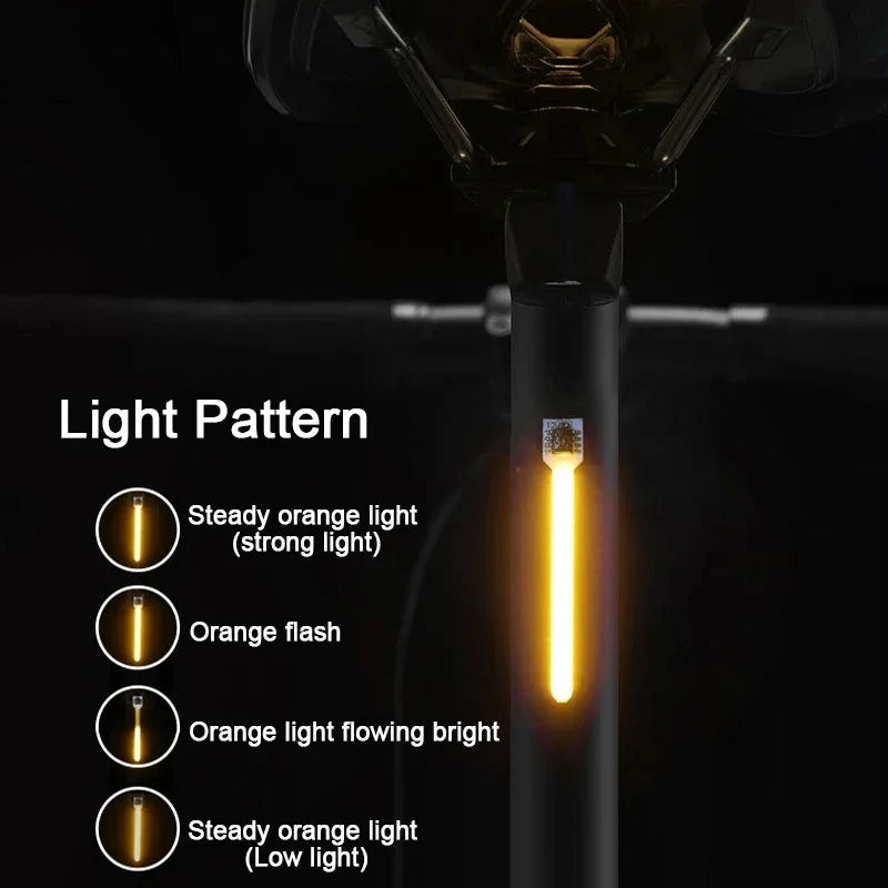 USB Rechargeable Waterproof Bike Tail Light – LED Rear Lamp with Multiple Lighting Modes for Cycling Safety