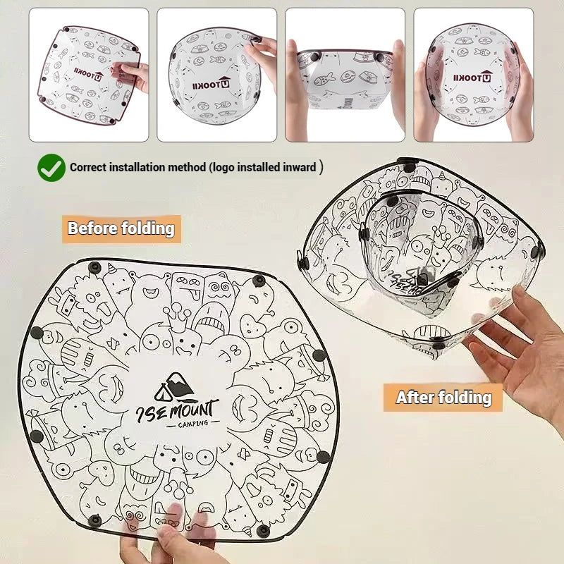 Outdoor Folding Camping Tableware Set – Lightweight Collapsible Bowl, Plate, Cup & Coffee Filter