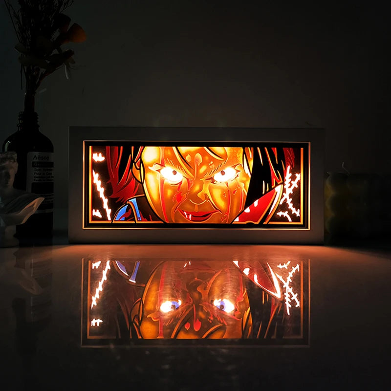 Demon Slayer 3D Paper-Cut Light Box β Remote Control LED Anime Night Lamp for Bedroom & Gift