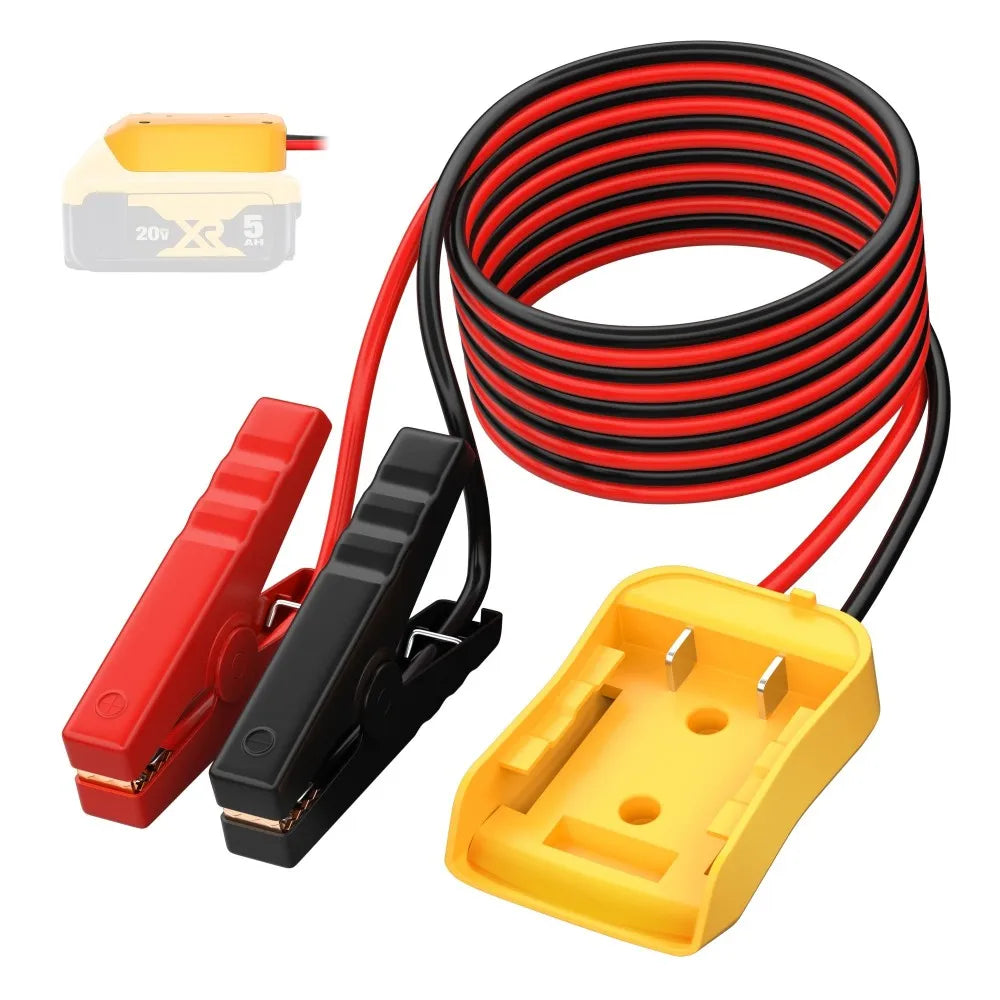 Heavy-Duty Car Battery Igniter Jump Starter Cable Kit – Compatible with Milwaukee, Dewalt, Makita – 12AWG Automotive Emergency Power Line