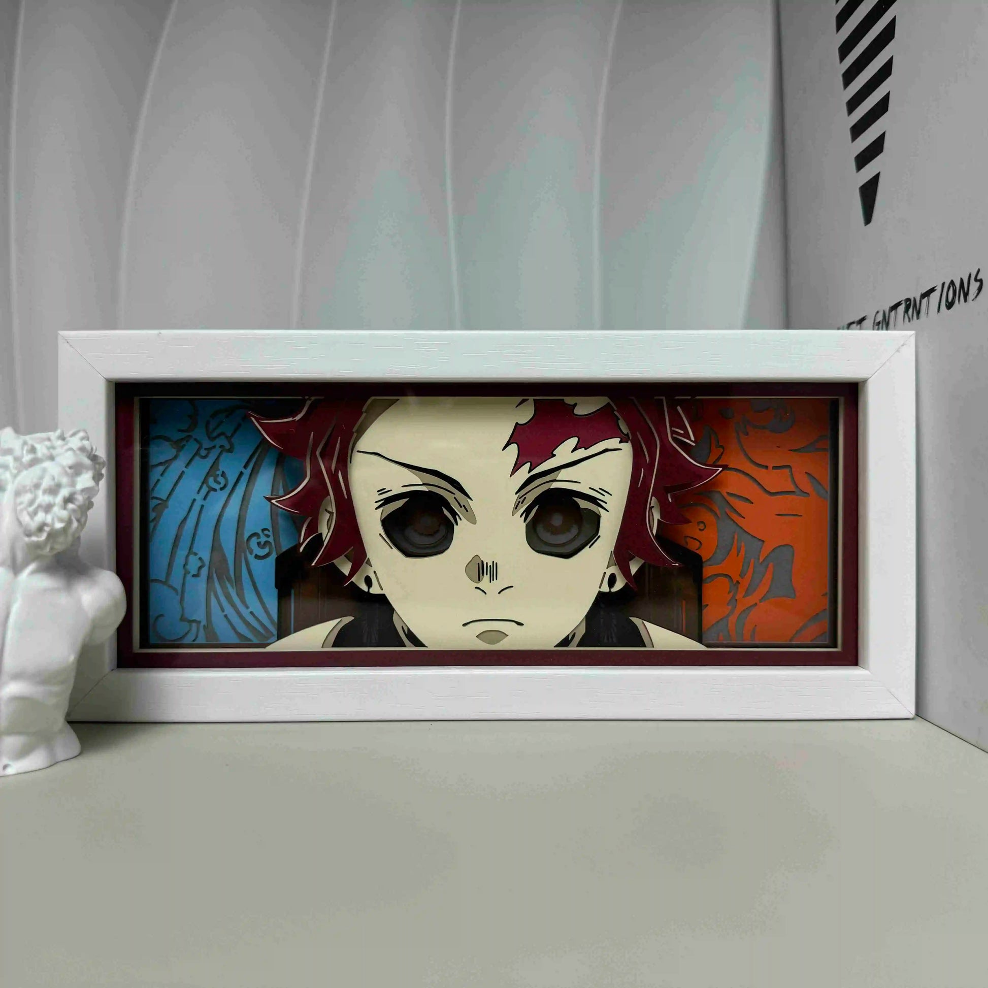 Demon Slayer 3D Paper-Cut Light Box β Remote Control LED Anime Night Lamp for Bedroom & Gift