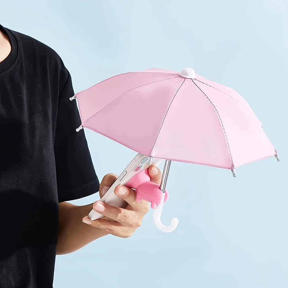 Mini Phone Umbrella Sunshade β Portable Suction-Cup Anti-Glare Cover for iPhone, Samsung & Smartphones