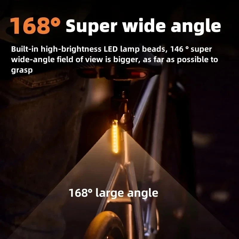 USB Rechargeable Waterproof Bike Tail Light – LED Rear Lamp with Multiple Lighting Modes for Cycling Safety