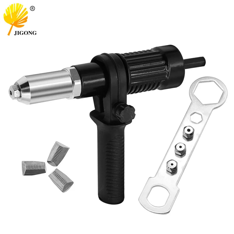 Electric Rivet Nut Drill Adapter 2.4–4.8mm – Cordless Riveting Tool Kit Attachment | Heavy-Duty Conversion Head