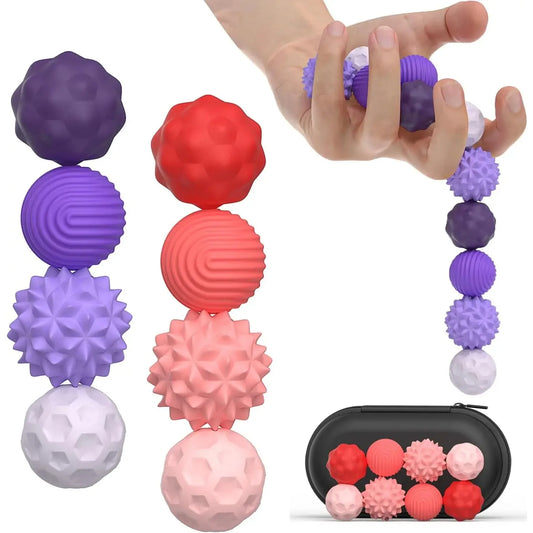 Silicone Magnetic Fidget Balls – 4/8PCS Calming Sensory Toy for Anxiety, ADHD, Autism Stress Relief