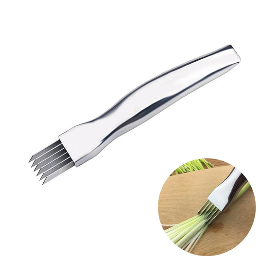 Stainless Steel Onion Slicer & Vegetable Holder – KC0148 Kitchen Cutter Guide | Dishwasher Safe