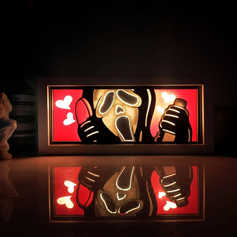 Demon Slayer 3D Paper-Cut Light Box β Remote Control LED Anime Night Lamp for Bedroom & Gift