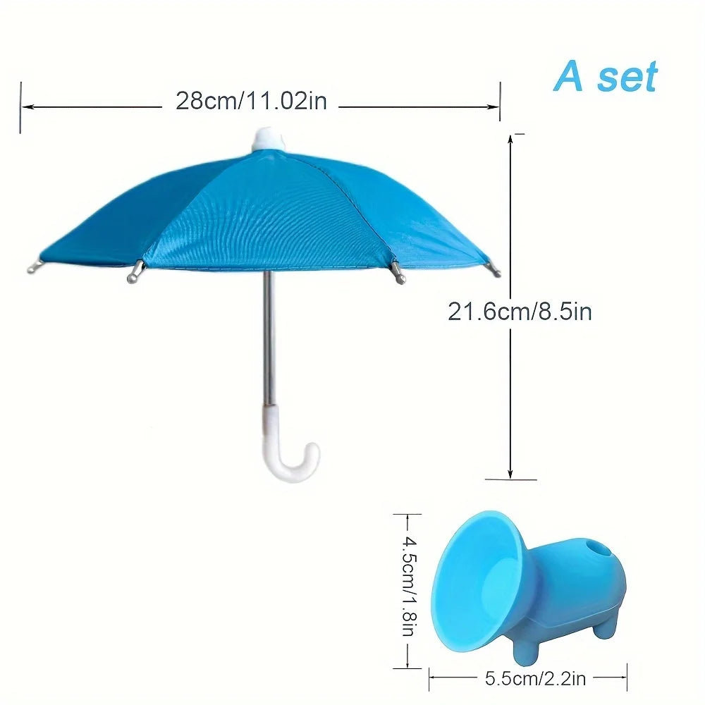 Mini Phone Umbrella Sunshade β Portable Suction-Cup Anti-Glare Cover for iPhone, Samsung & Smartphones