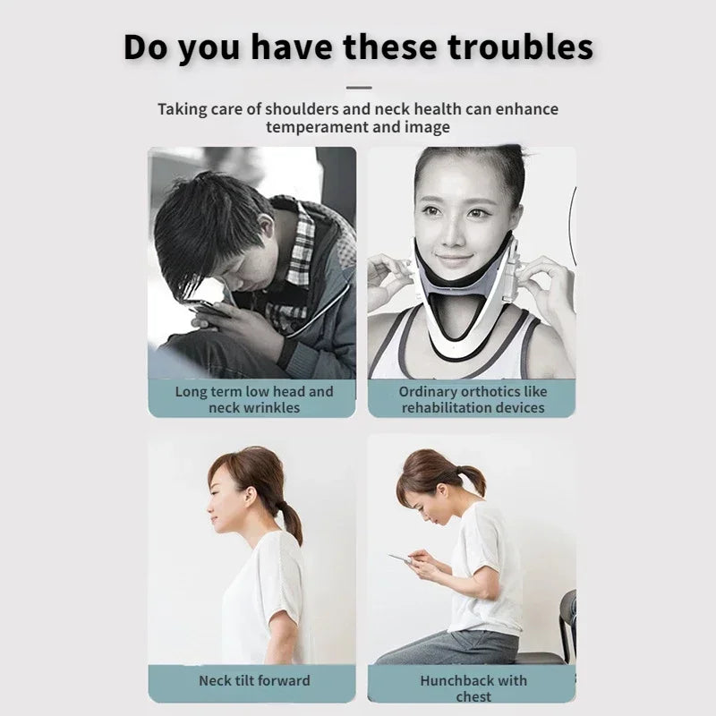 Adjustable Cervical Traction Device – Inflatable Neck Support Collar for Pain Relief & Posture Correction