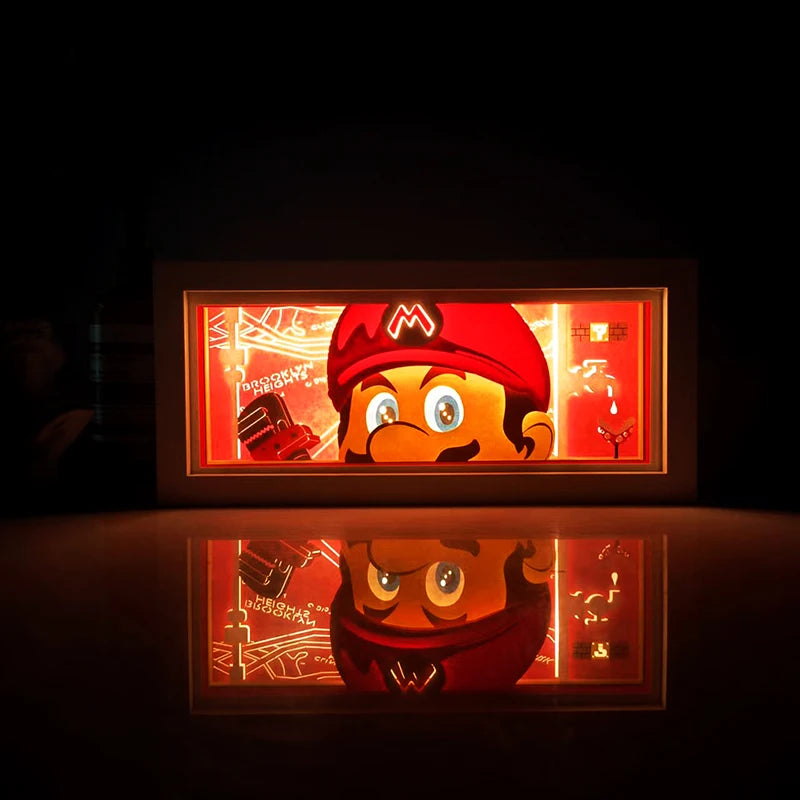 Demon Slayer 3D Paper-Cut Light Box β Remote Control LED Anime Night Lamp for Bedroom & Gift