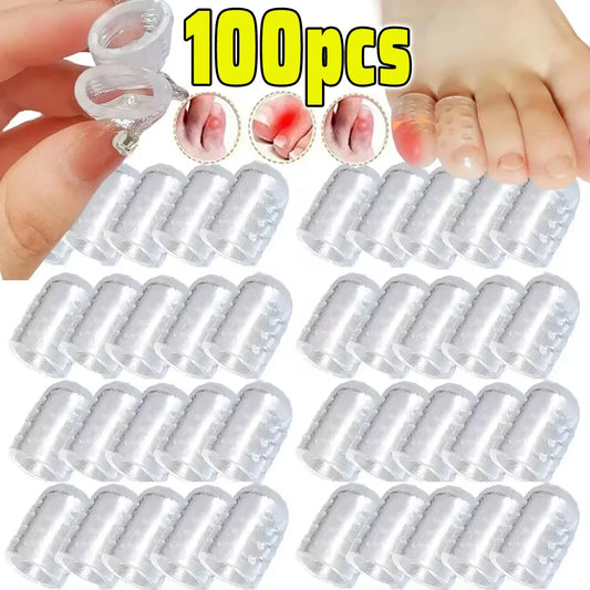 Transparent Soft Silicone Toe Caps – Anti-Friction Blister Protector for Foot Pain Relief and Foot Care