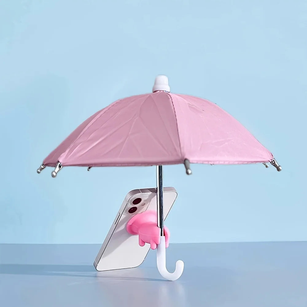 Mini Phone Umbrella Sunshade β Portable Suction-Cup Anti-Glare Cover for iPhone, Samsung & Smartphones