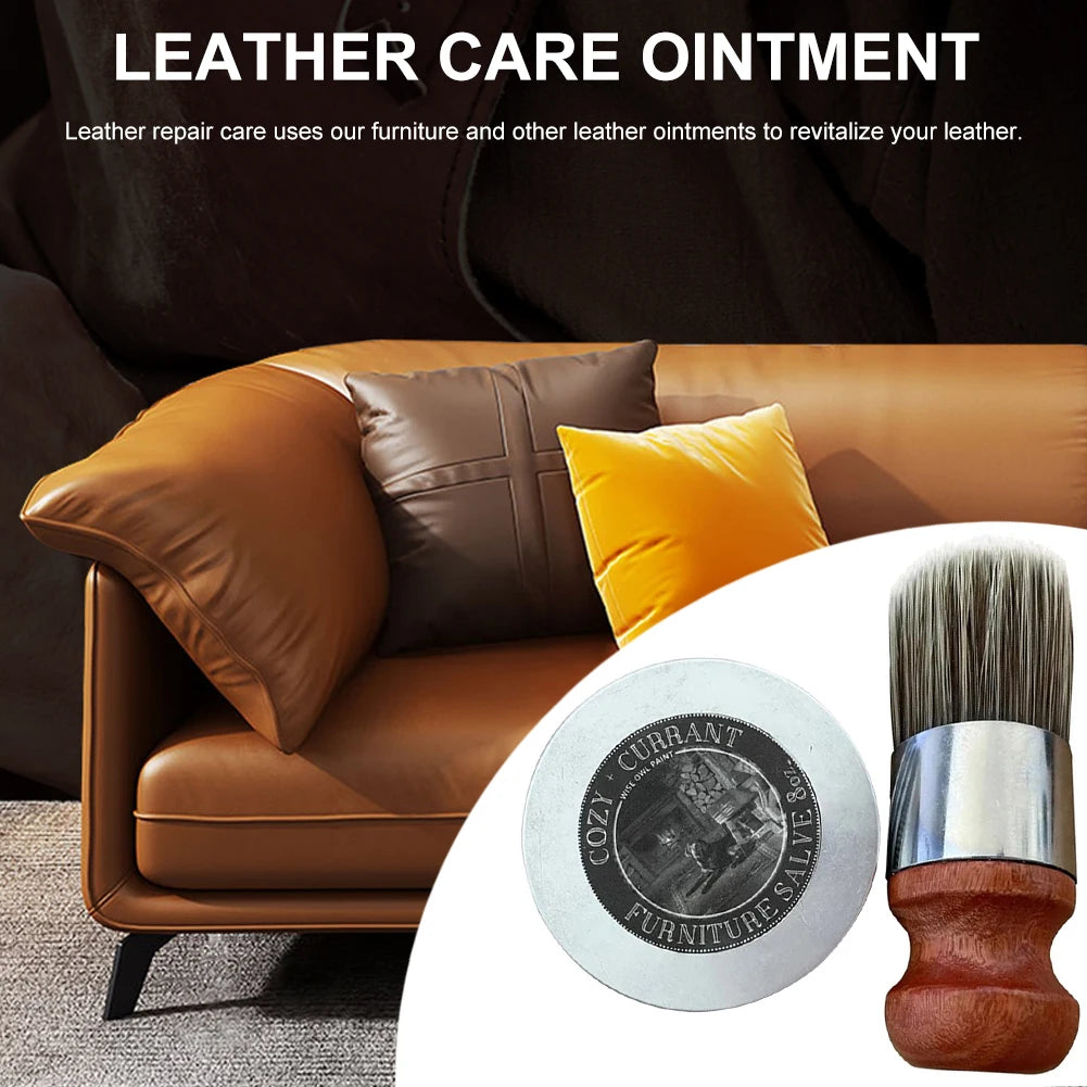 All-Natural Leather Conditioner Cream – 120ml, 240ml & 480ml Options with Brush – Car & Furniture Leather Care