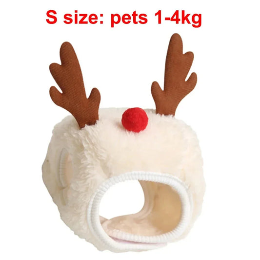 Christmas Pet Costume Set – Santa Hat & Scarf for Cats and Small Dogs | Holiday Dress-Up Outfit