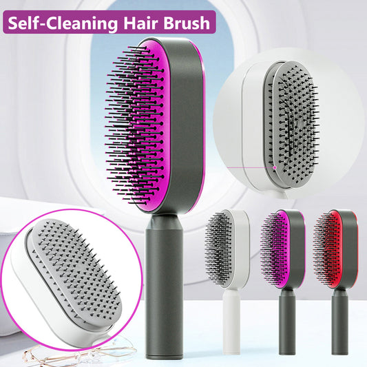 Self-Cleaning Hair Brush – Anti-Static Detangler