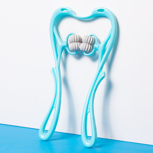 Six-Wheel Manual Neck & Shoulder Massager Roller – Deep Tissue Muscle Relief Tool