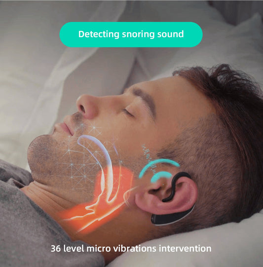 Smart Bluetooth Anti-Snoring Device – 24H Earset Sleep Tracker Aid