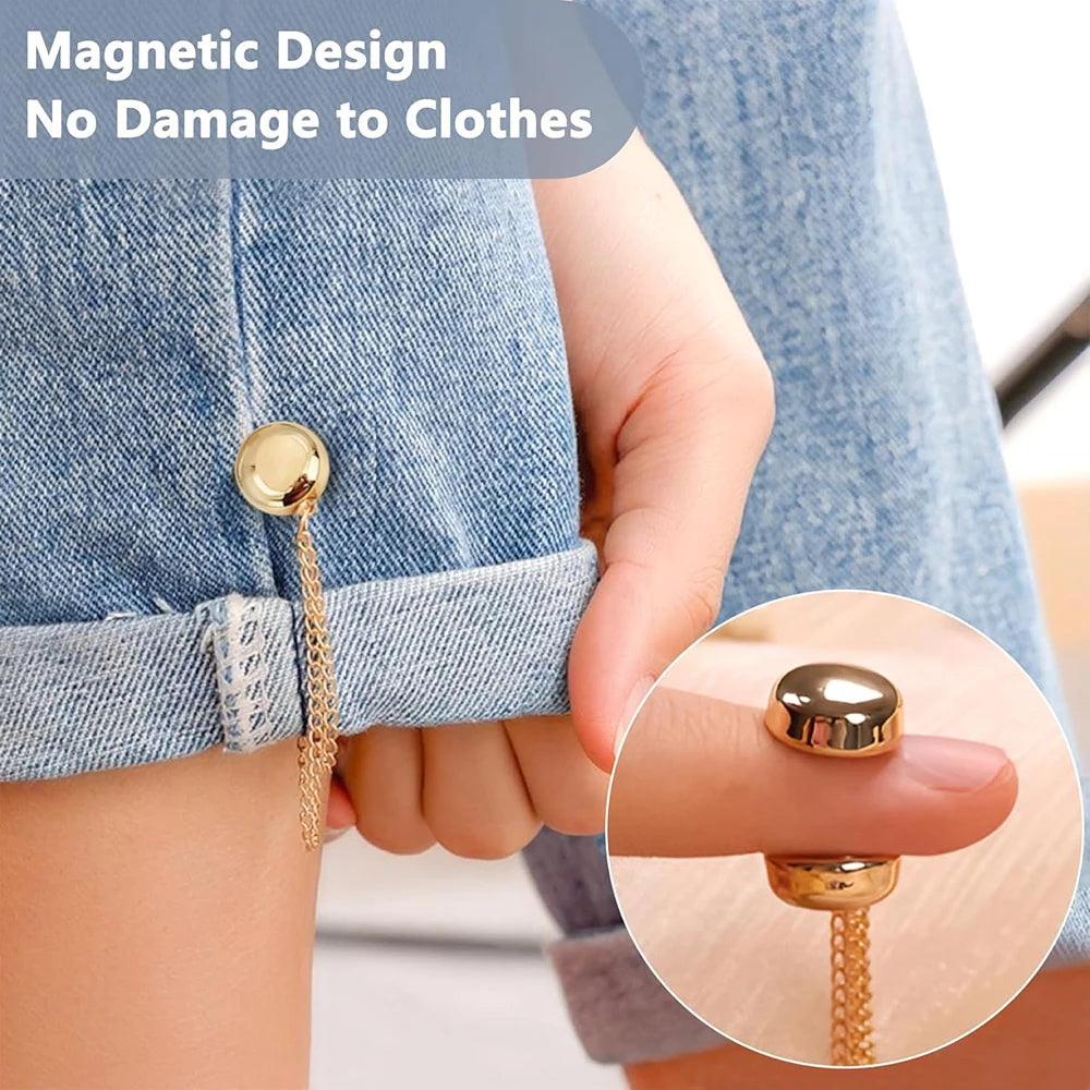 4PCS Magnetic Clothing Clips – No-Pin Fabric-Friendly Brooches for Scarves, Cardigans & Hijabs