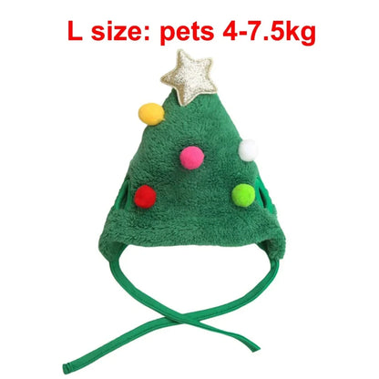 Christmas Pet Costume Set – Santa Hat & Scarf for Cats and Small Dogs | Holiday Dress-Up Outfit