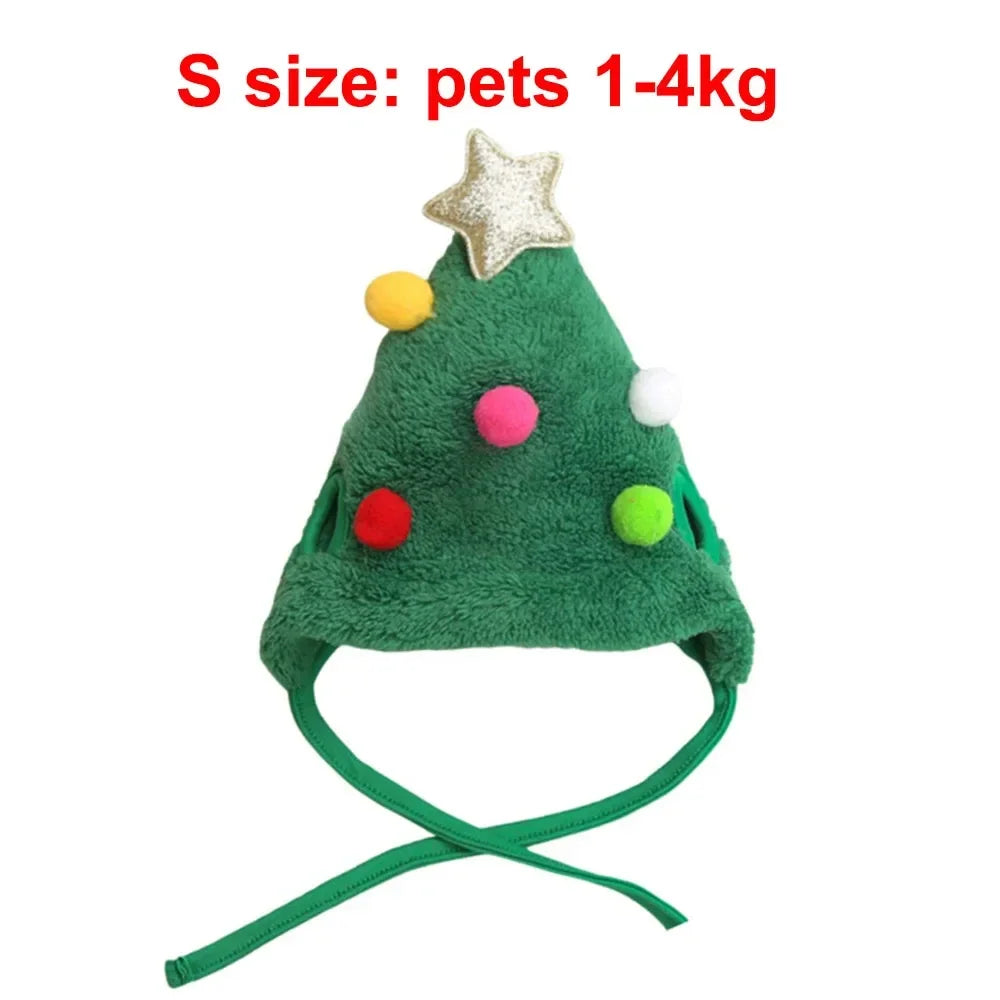 Christmas Pet Costume Set – Santa Hat & Scarf for Cats and Small Dogs | Holiday Dress-Up Outfit