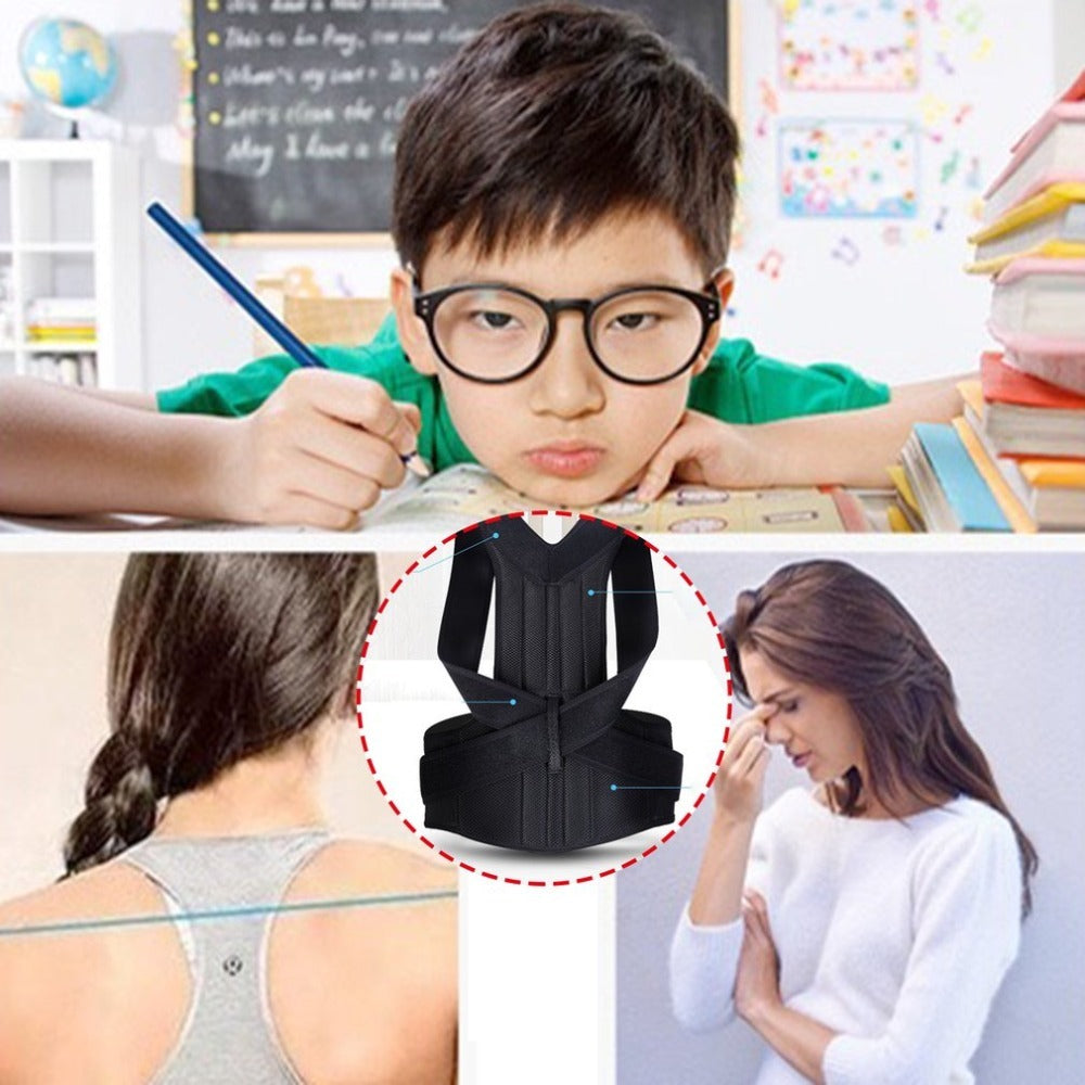 Adjustable Spine Posture Corrector for Men & Women – S to 4XL, Back Support Brace for Pain Relief