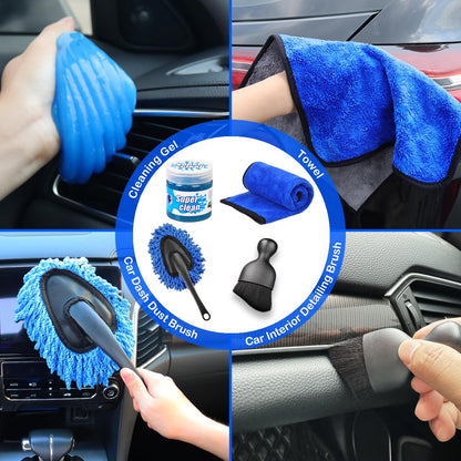 17-in-1 Premium Car Detailing Kit with Handheld Vacuum & Interior Cleaning Tools – Fast US Shipping