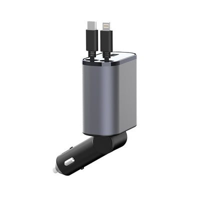 100 W USB‑C + USB‑A Metal Car Charger – Super Fast PD Charging Adapter