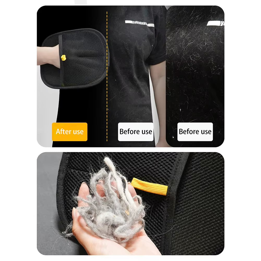 Double-Sided Pet Grooming Glove – Hair Remover Mitt for Cats & Dogs, Static-Free Deshedding for Furniture & Clothes