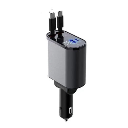 100 W USB‑C + USB‑A Metal Car Charger – Super Fast PD Charging Adapter