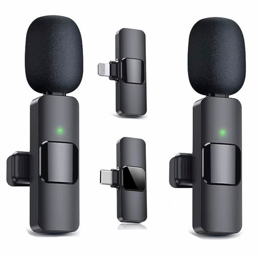 Wireless Lavalier Microphone for iPhone 15/16 & Type-C Devices – Rechargeable Clip-On Mic for Video Recording, Vlogging, Interviews & Live Streaming