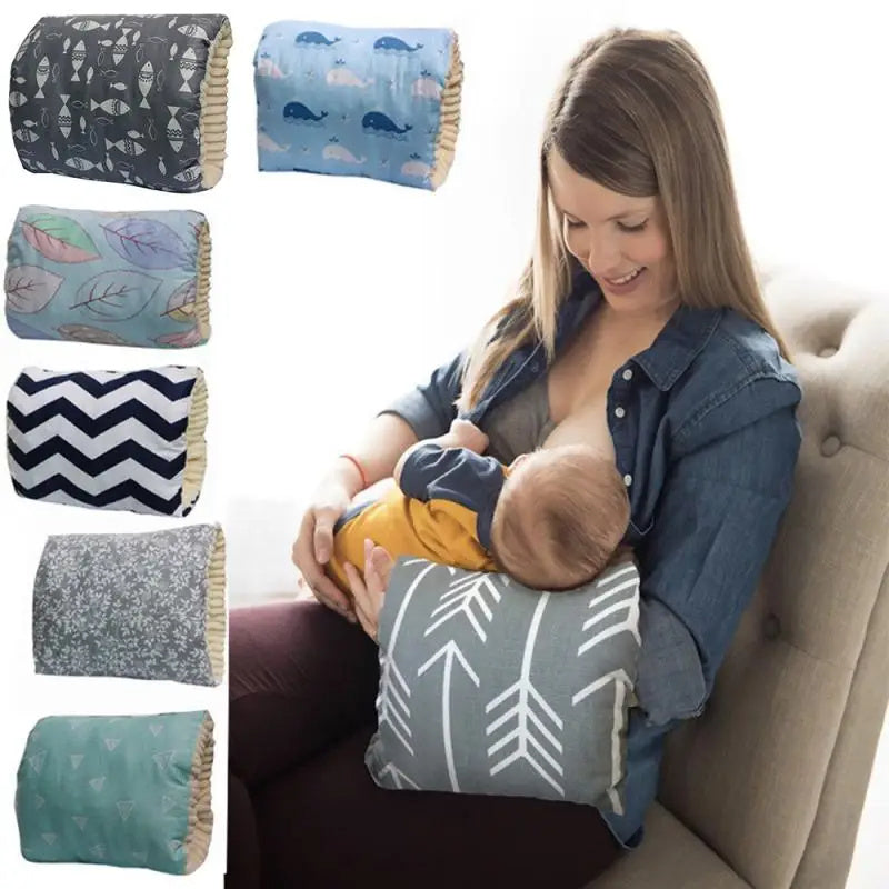 Adjustable Cotton Nursing Arm Pillow – Machine-Washable Breastfeeding Support Cushion