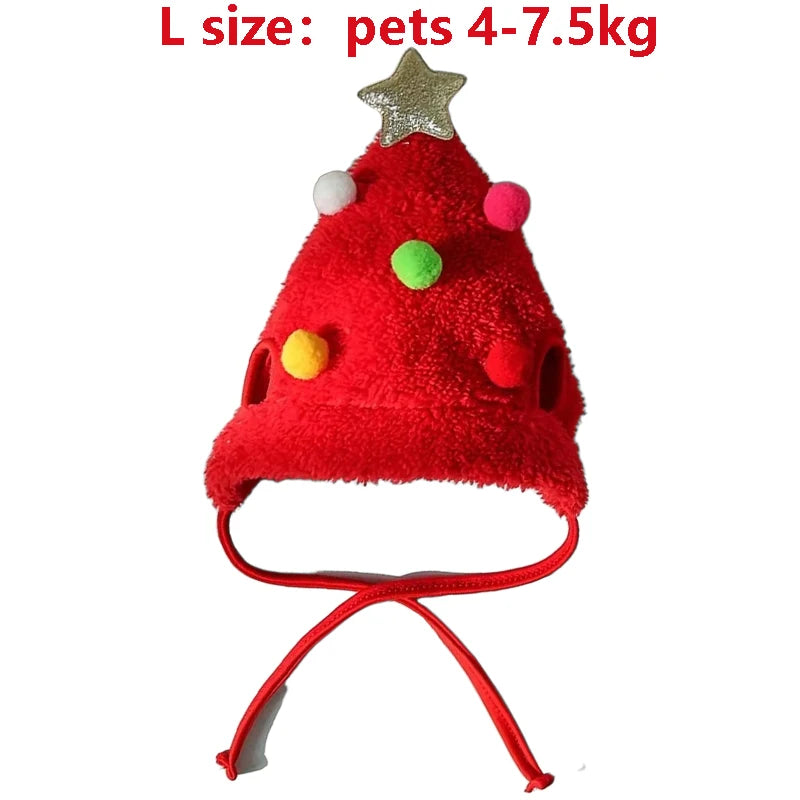 Christmas Pet Costume Set – Santa Hat & Scarf for Cats and Small Dogs | Holiday Dress-Up Outfit