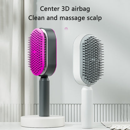 Self-Cleaning Hair Brush – Anti-Static Detangler