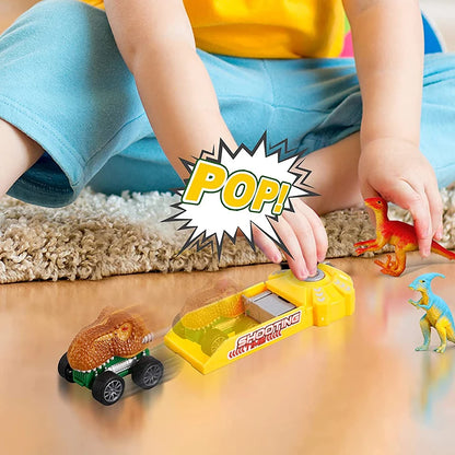 Dinosaur Transport Truck Toy with Lights & Music – 12pcs Dino Car Playset for Kids (7 + Years)