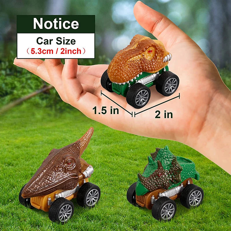 Dinosaur Transport Truck Toy with Lights & Music – 12pcs Dino Car Playset for Kids (7 + Years)