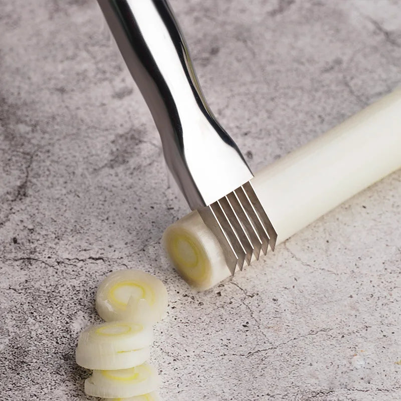 Stainless Steel Onion Slicer & Vegetable Holder – KC0148 Kitchen Cutter Guide | Dishwasher Safe