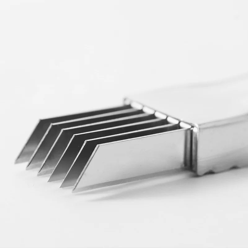 Stainless Steel Onion Slicer & Vegetable Holder – KC0148 Kitchen Cutter Guide | Dishwasher Safe