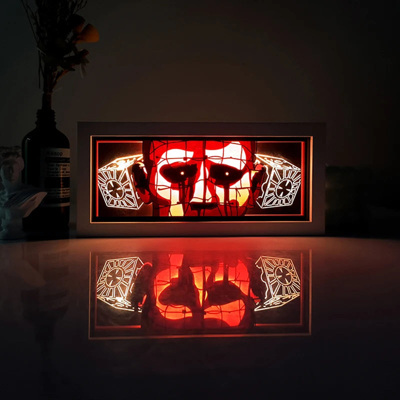 Demon Slayer 3D Paper-Cut Light Box – Remote Control LED Anime Night Lamp for Bedroom & Gift