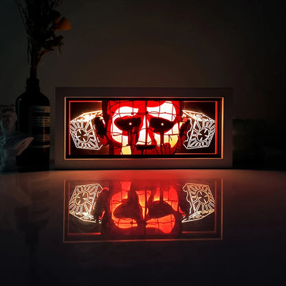 Demon Slayer 3D Paper-Cut Light Box – Remote Control LED Anime Night Lamp for Bedroom & Gift