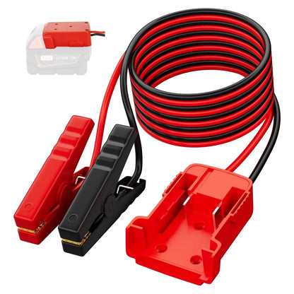 Heavy-Duty Car Battery Igniter Jump Starter Cable Kit – Compatible with Milwaukee, Dewalt, Makita – 12AWG Automotive Emergency Power Line