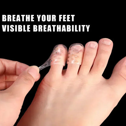 Transparent Soft Silicone Toe Caps – Anti-Friction Blister Protector for Foot Pain Relief and Foot Care