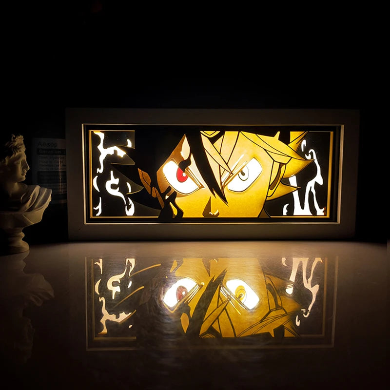 Demon Slayer 3D Paper-Cut Light Box – Remote Control LED Anime Night Lamp for Bedroom & Gift