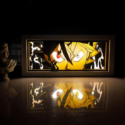 Demon Slayer 3D Paper-Cut Light Box – Remote Control LED Anime Night Lamp for Bedroom & Gift