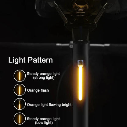 USB Rechargeable Waterproof Bike Tail Light – LED Rear Lamp with Multiple Lighting Modes for Cycling Safety