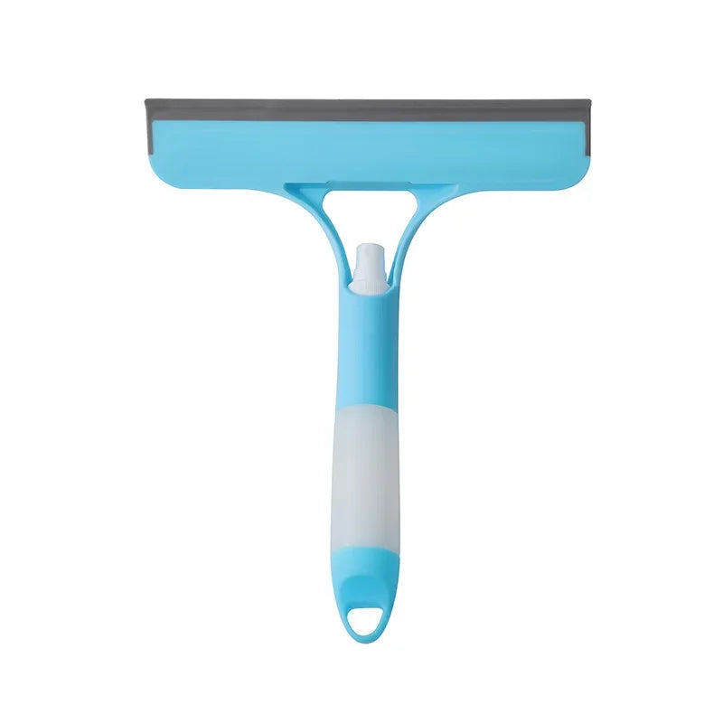 3‑in‑1 Spray, Scrub & Squeegee Tool – Home & Car Window Cleaner with Microfiber Pad